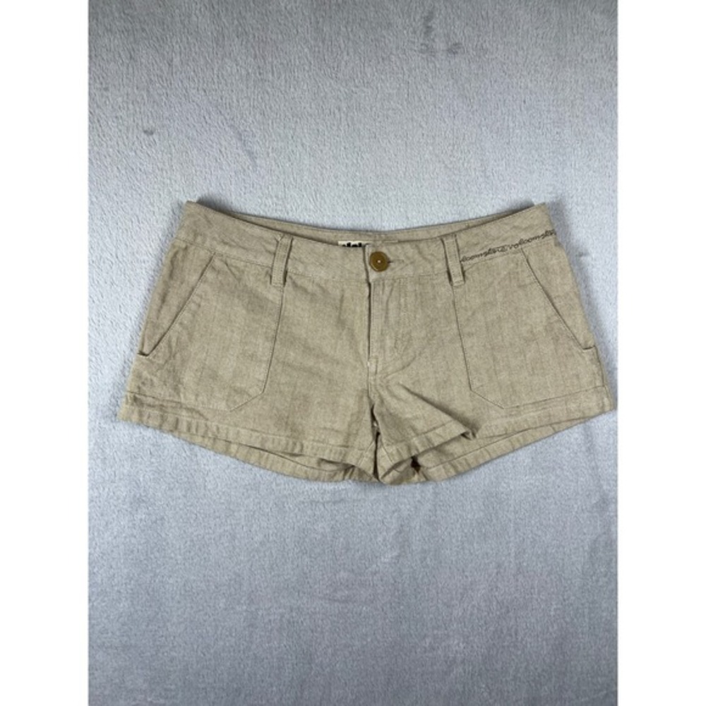 Volcom Favorite 2.5" Inseam Short Shorts Tan Herringbone Low Rise Womens Size 5